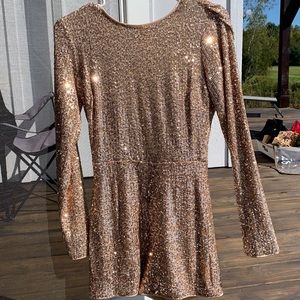 Gold Shimmer Short Jumpsuit-SMALL